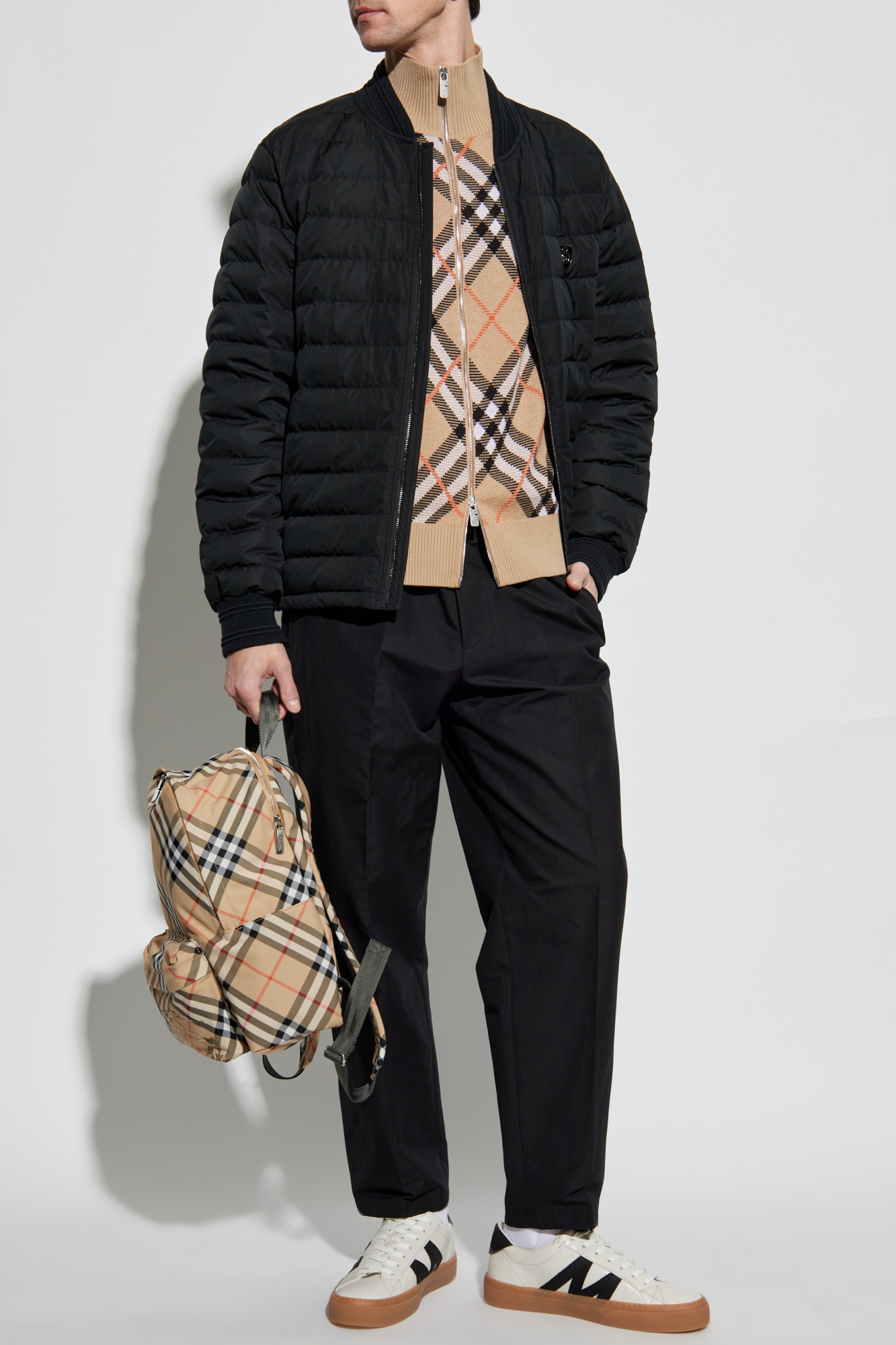 Supreme x Burberry Shearling Collar Down Puffer Jacket 'Tan